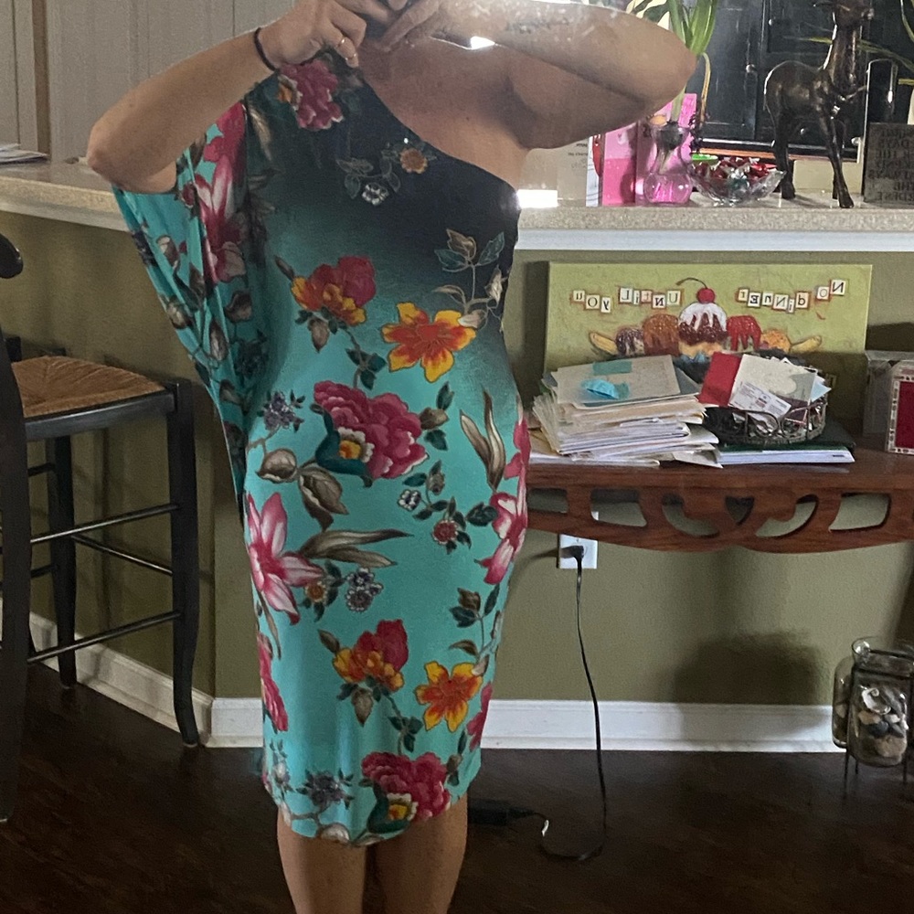 Tropical Cache One Shoulder Dress